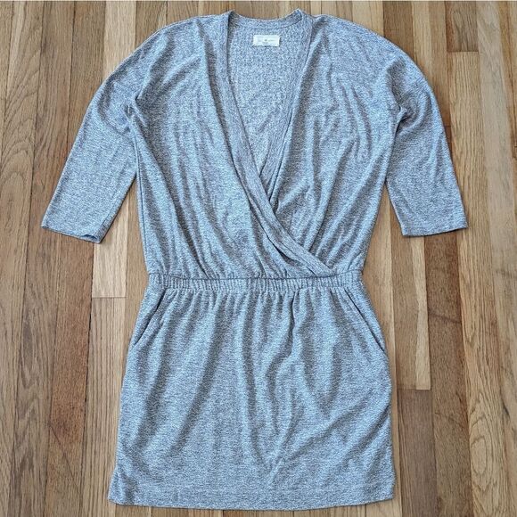 Lou & Grey Marlknit Gray Blouson long 3/4 sleeve - Picture 2 of 5